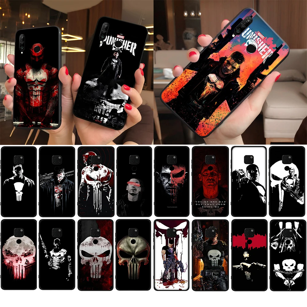 Lavaza Comic schwarz punisher Anime TPU Soft Case for Huawei Nova 6 7 SE Pro V30 30 P40 Max Coque Shell Cases | Мобильные телефоны