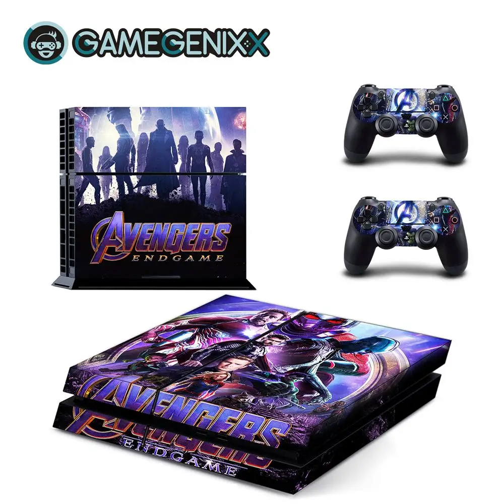 GAMEGENIXX виток винилопласта с наклейкой для консоли PS4 и 2 контроллера-Мстители