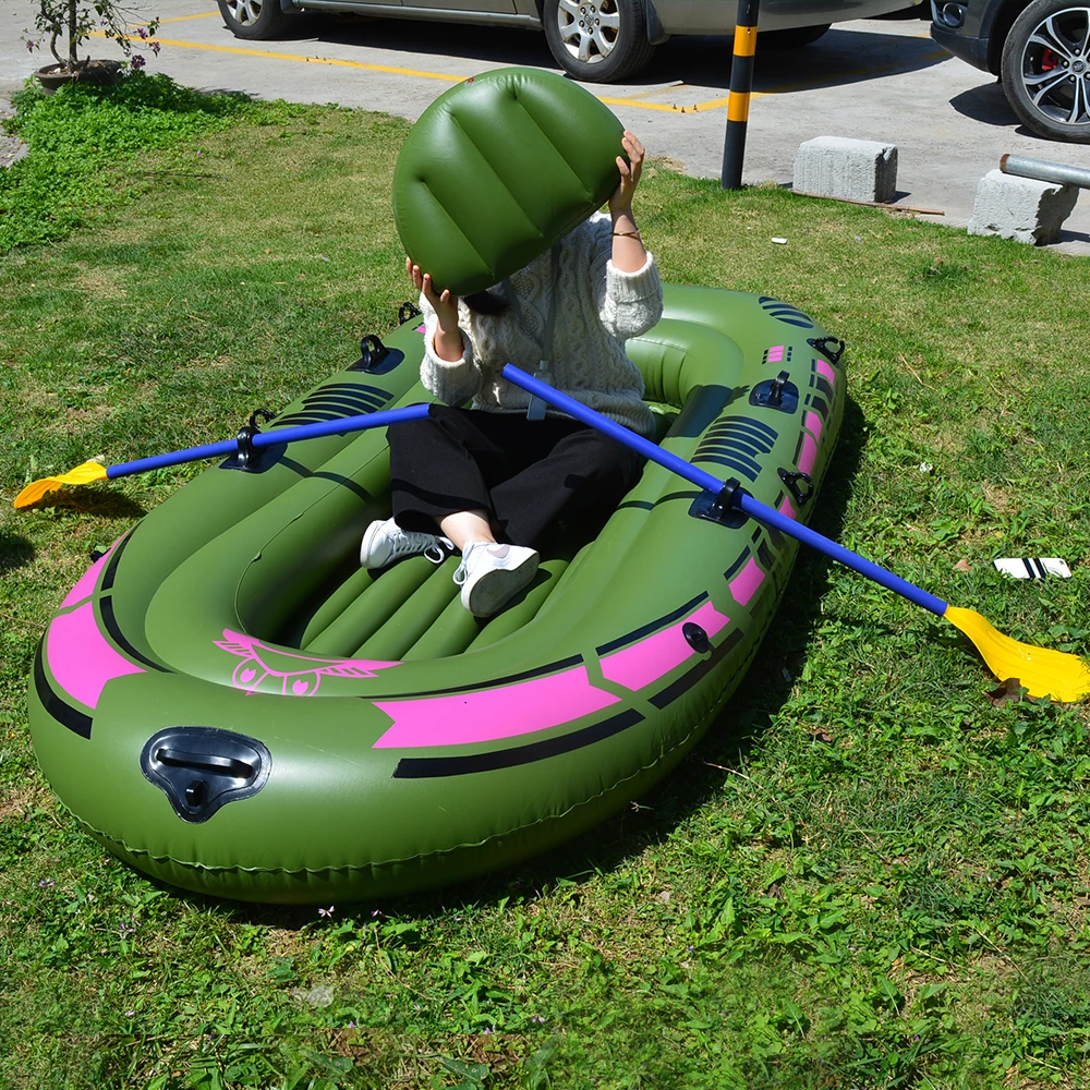 1 Set 2 - 3 Person Portable Inflatable Boat High Strength PVC Rubber Fishing Boat 230x137cm with Paddles Pump Patching Kit (7)