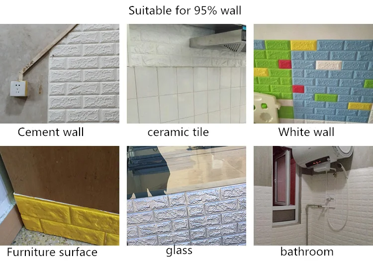 70x38cm 3D Wall Stickers Self Adhesive Foam Brick Room Decor DIY 3D Wallpaper Wall Decor Living Wall Sticker For Kids Room