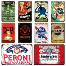 Винтаж Jagermeister жестяная вывеска ретро пиво Кола металлические вывески металлическая декоративная тарелка Hoom Паб Бар человек пещера Кухня Декор для гостиной