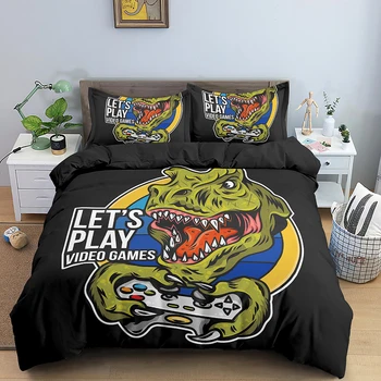 

Gamepad Bedding Set for Boys Youth Teens Twin Size Modern Gamer Comforter Cover Video Game Duvet Cover Kids Girl Bedspread Cover
