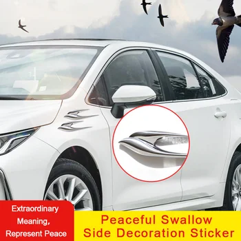 

3D Car Styling Badge Sticker Swallow Emblem Side Decal Decoration for Jaguar XF XKR Xk8 Mitsubishi ASX Ralliart Nissan Qashqai