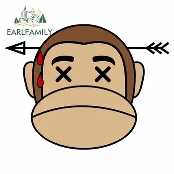 

EARLFAMILY 13cm x 10cm for Dead Monkey Car Decals Waterproof Scratch-proof Car Bumper Window Laptop Waterproof Stickers