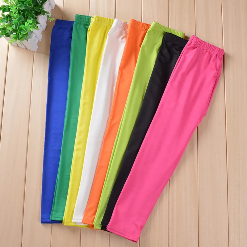 

Autumn Candy Color Girls Leggings Toddler Classic Milk Silk Legging Elastic Baby Kids Pants Trousers 2-8Y