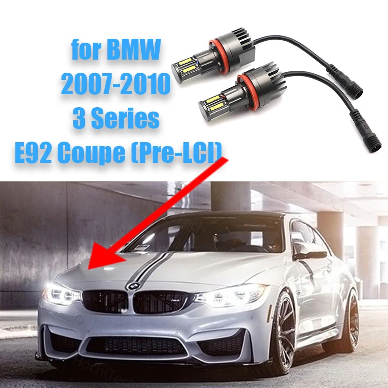 

160W 3-year Warraty IP65 Ultra Bright LED Marker 6000K for BMW 2007-2010 3 Series E92 Coupe (Pre-LCI) LED angel eyes light