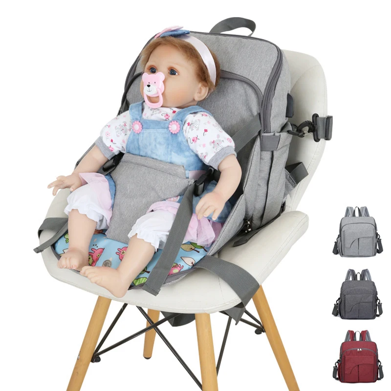 Multifunction Fashion USB Interface Bag For Babi Mom Large Capacity Diaper Bags Stroller Baby Portable Backpack For Mom