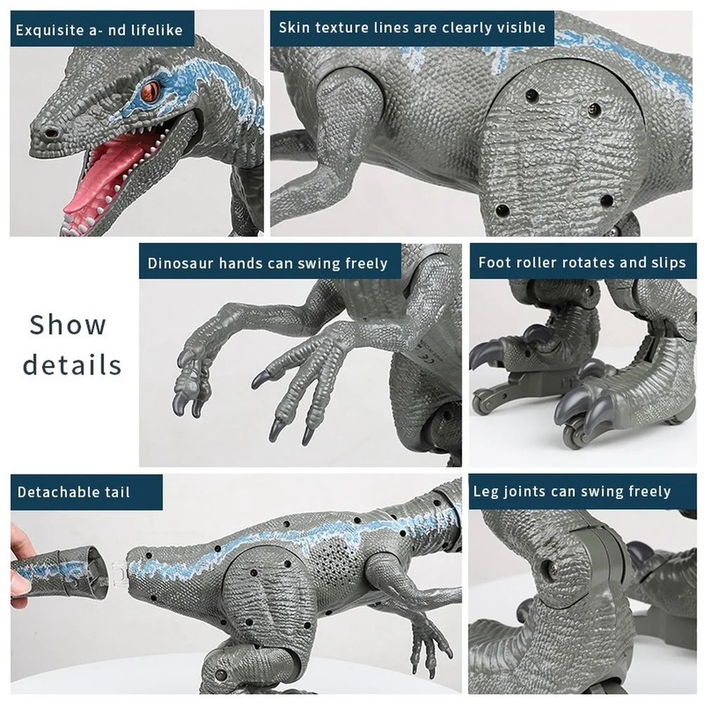 2.4g rc dinossauro brinquedos robô jurássico parque raptor dinossauro mundo  elétrico velociraptor brinquedo rc t-rex modelo brinquedos para crianças  presentes - AliExpress