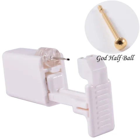 bending Disposable Safe Sterile Piercing Unit For Nose Studs Piercing Gun Piercer Tool Nose Ring Body Piercing Jewelry