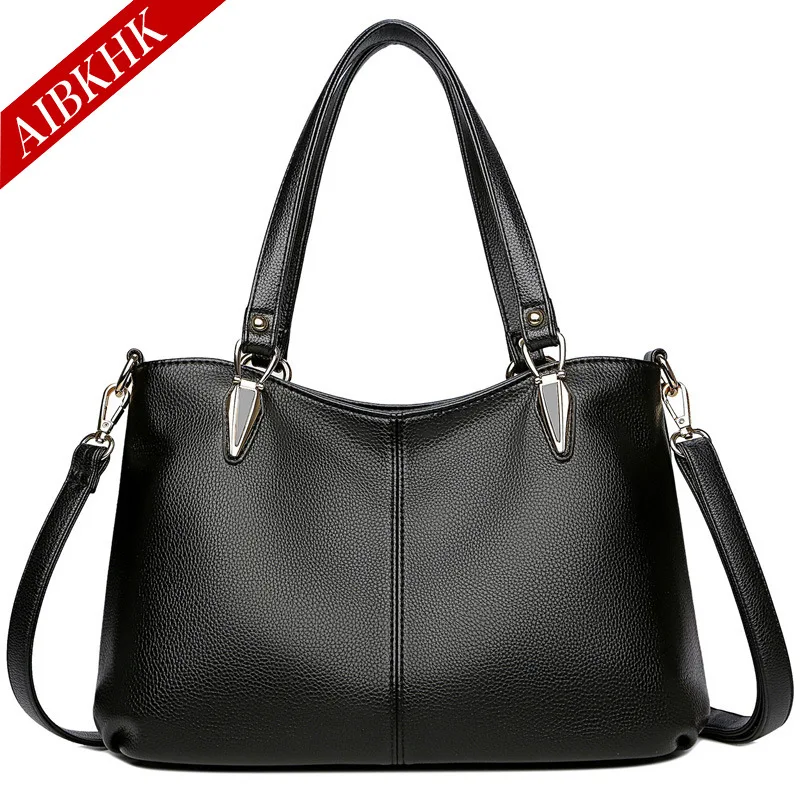 

D8805 Beautiful Glorious Simple European-Style WOMEN'S Bag Shoulder Bag Leather Handbag Middle-aged Mommy Bag