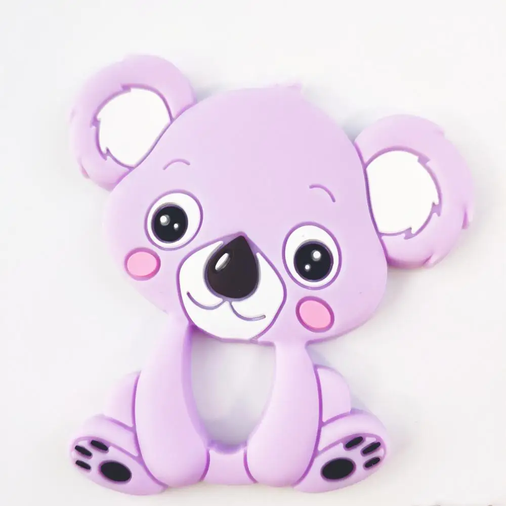 Imebaby Baby Teether BPA-Free Cartoon Silicone Koala Rodent Baby Silicone Beads DIY Nipple Chain Molar Toy Accessories
