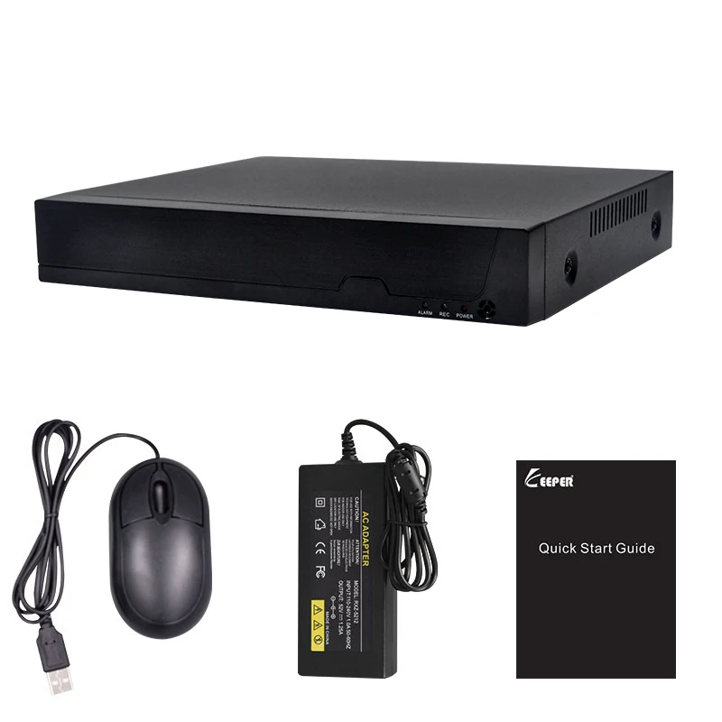 Câmera de Áudio Gravador de Vídeo de Rede Nvr para hd Keeper Poe 1080 p 2mp ip Nvr 48 v 802.3af P2p Onvif H.265 4ch - 8ch 7 hd 1080 p 2mp poe ip câmera