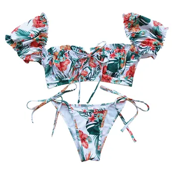 

WOMAIL Women's Underwear Set Two Piece Filled Lingerie Ladies Solid Color / Printed Drawstring Strap High Waist Lingerie 19Dec25