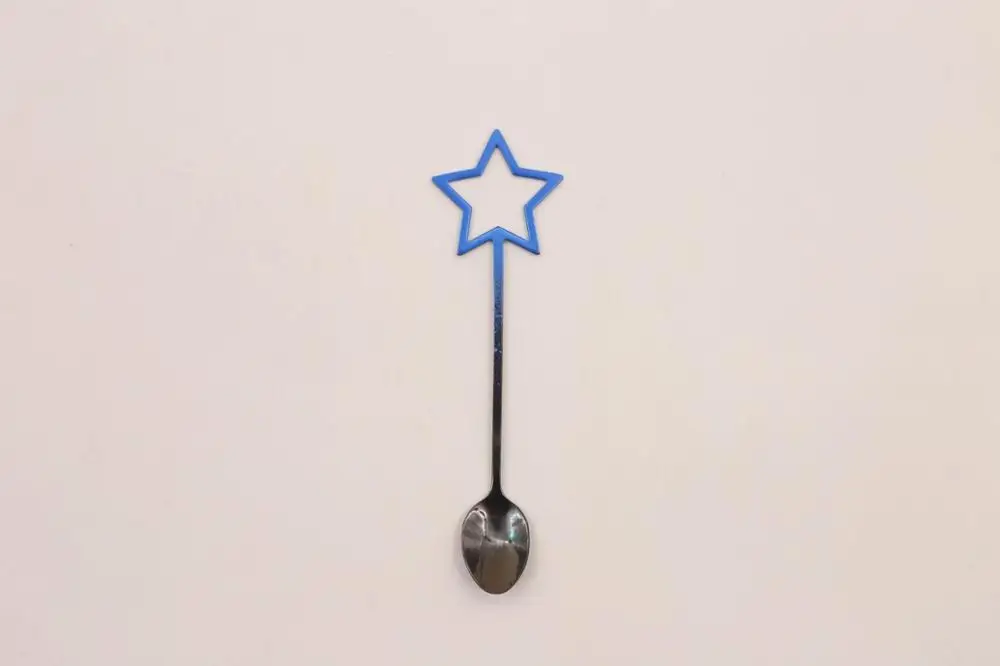 Blue Красивый топ! Санта Клаус Рождественский Снеговик Кофе ложка, вилка для фруктов помешивая ложкой Чай ложка Чай столовая ложка, 304 Нержавеющая сталь - Цвет: Blue