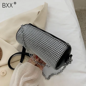 

[BXX] Chain Small Crossbody Bags For Women 2020 Summer Luxury Diamonds Shoulder Messenger Bag Ladies Luxury Handbags HN169