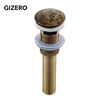 Bathroom Lavatory Basin Sink Pop Up Drain Antique Finish Brass Material Clic-clac Waterlet Vanity Sink Waste Drainer ZR2022 ► Photo 3/6