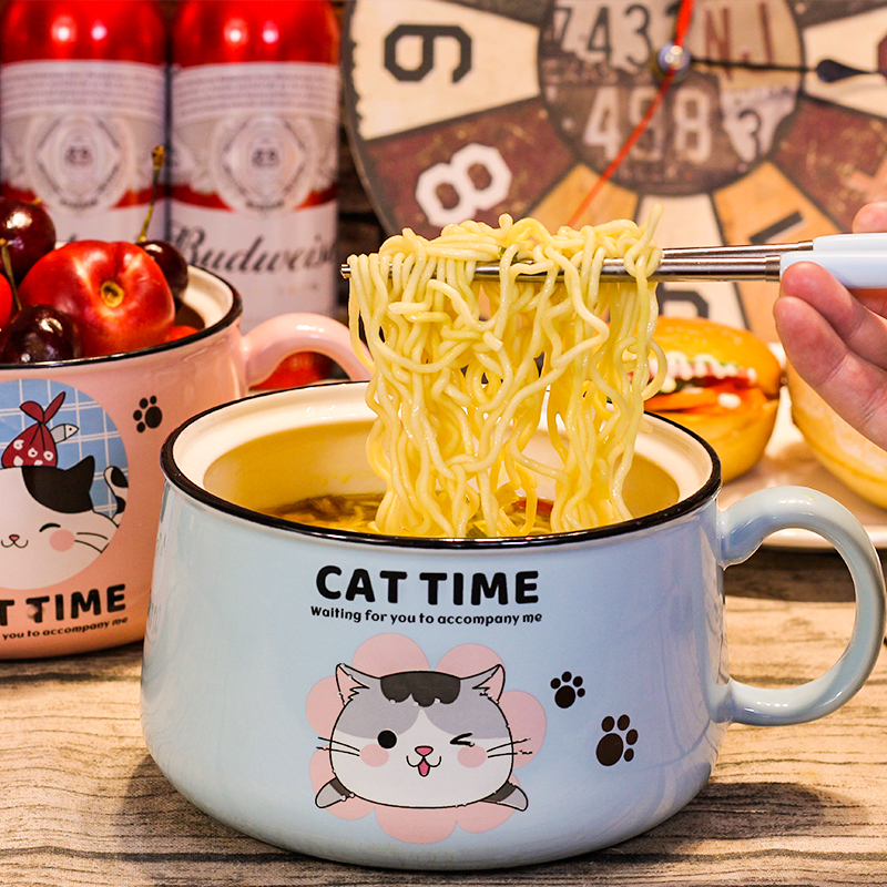 Cat Noodle and Fruit Bowl