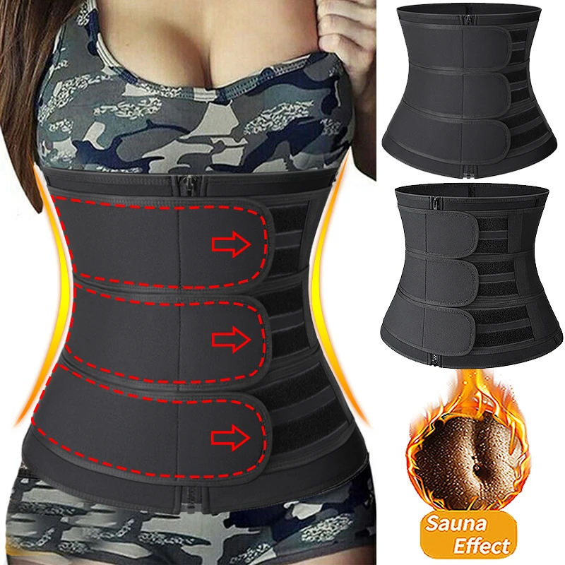 3 Belts Waist Trainer Corset Women Body Shaper Neoprene Sweat Slimming Belt Sheath Reducing Curve Waist Shapers Workout Trimmer tummy control shapewear