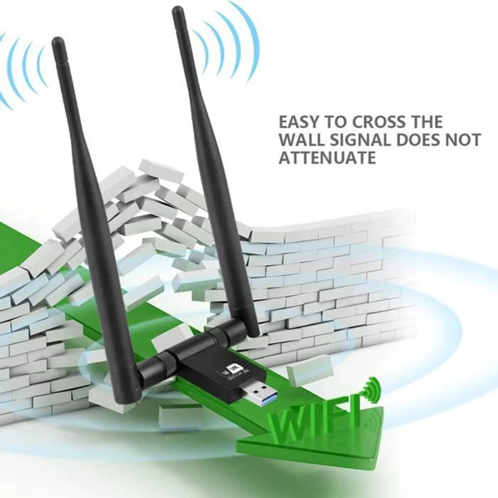 AC1200Mbps беспроводная сетевая карта двухдиапазонный WiFi адаптер USB3.0 WiFi приемник 5G сетевой адаптер