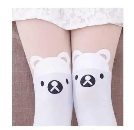 Girl Tights 11 Милые детские колготки для девочек бархатные чулки до колена белые колготки принцессы для девочек с рисунком кота - Цвет: Girl Tights 11