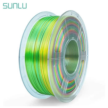 

SUNLU 1.75 Silk PLA Filament For 3D Printer Silk Texture Plastic PLA 3D Filament Rainbow 3d Printing Materials