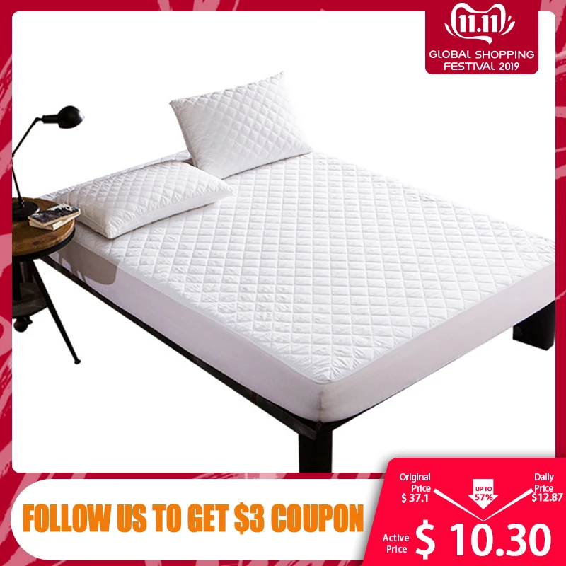 Meilleur Couvre lit tissu brossé protège matelas matelassé surmatelas imperméable pour lit housse de matelas Anti acariens copri rete letto