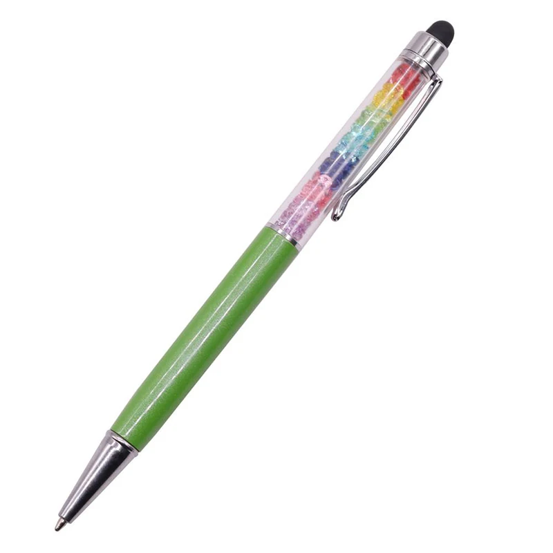 Multi-color Water-wafer Ballpoint Pen Metal Ball-point Pen Multi-function Creative Writing Pen For School Stationery Supplies - Color: 1 pcs green