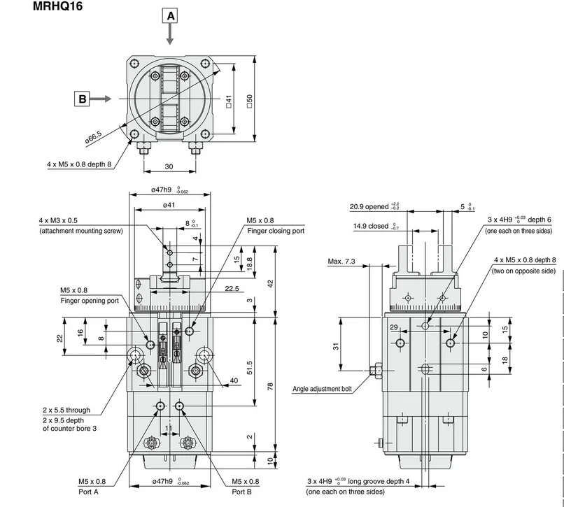 Пневматический захват воздуха, цилиндр MRHQ 16D-90S MRHQ16D-180S MRHQ 10D-90S MRHQ 25D-90S MRHQ20D-180S