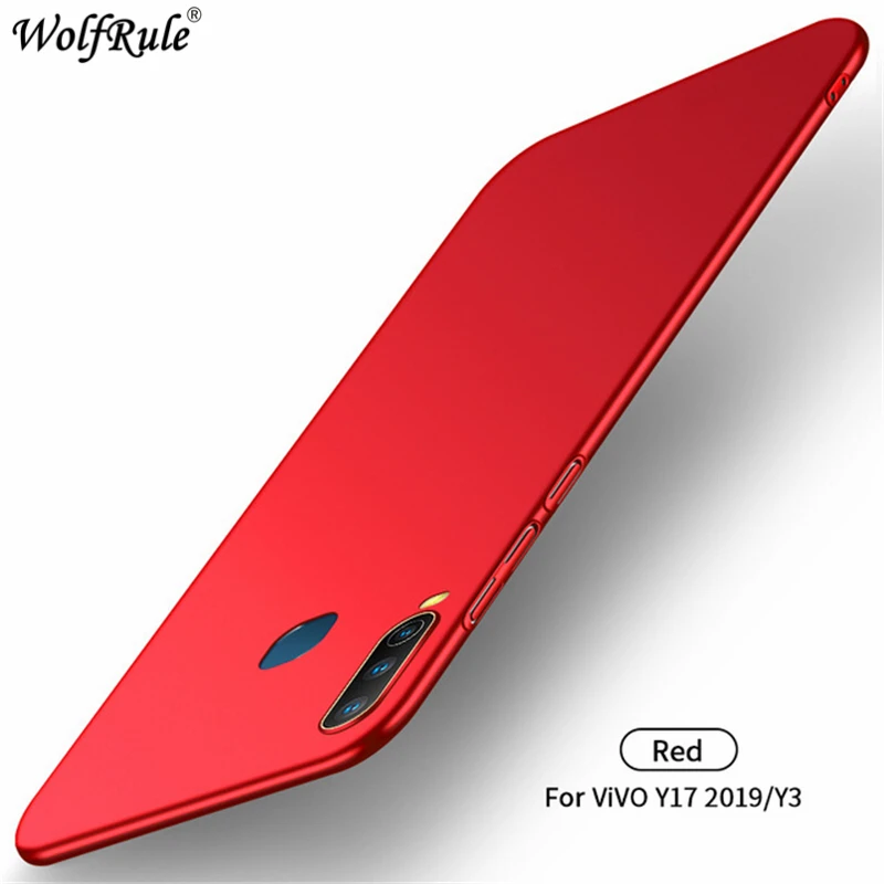 Чехол для Vivo U3X, стильный Гладкий Ультратонкий чехол из поликарбоната, матовый чехол для телефона Vivo U3X, чехол для Vivo U10, Fundas Coque - Цвет: Red