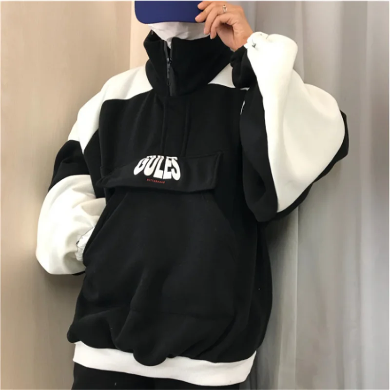 Женские толстовки Ulzzang Chic с длинным рукавом, парные топы, модные толстовки с длинным рукавом, толстовки с принтом, Женские Повседневные свитера