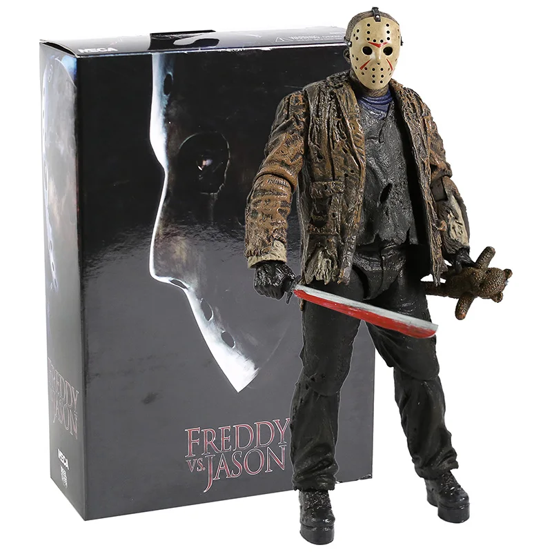 NECA Freddy vs. Jason Jason Voorhees PVC Action Figure Collectible Model Toy - Цвет: box