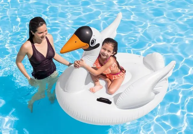 Intex Swan Ride On float Summer Toys for Children and gift inflatable theme party fun swimming gear toys water splash 2