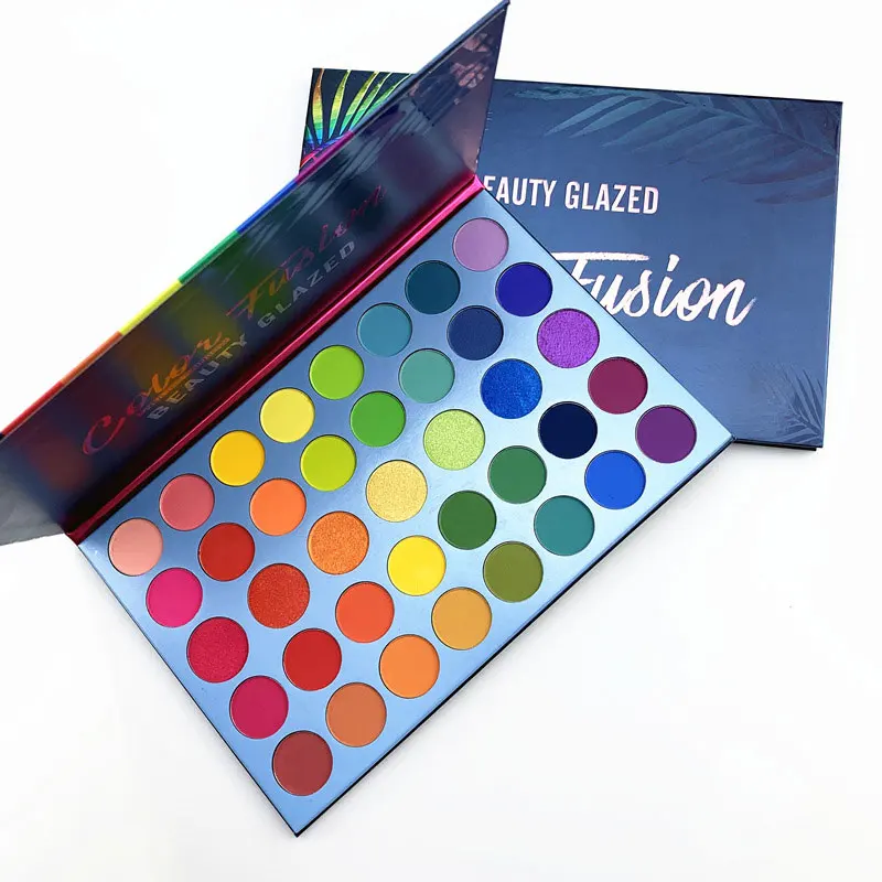 Новинка 39 Colro Beauty Glazed Eyeshadow Pallete Makeup paleta de sombra мерцающие матовые блестящие инъекции
