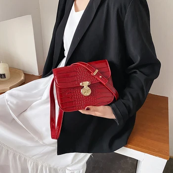 

Women Solid Color Leather Shoulder Bags Ladies Stone Pattern Small Messenger Bag for Outdoor Shopping Traveling Ornaments