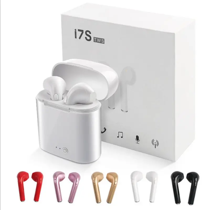 Беспроводные наушники I7s i12s TWS Bluetooth спортивные с микрофоном для iPhone Samsung Htc