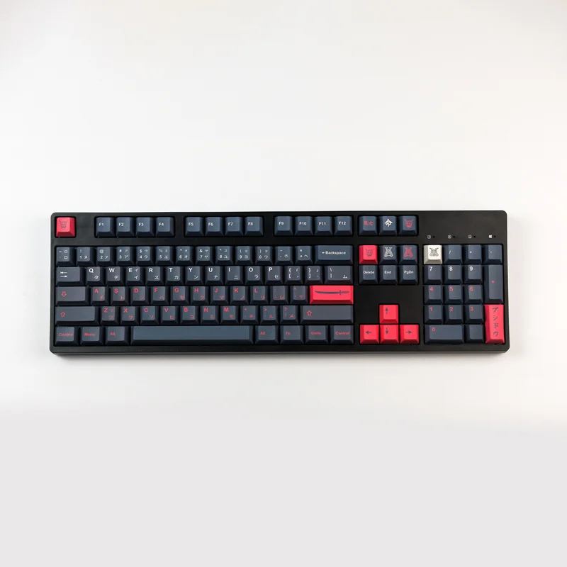 Chaves Conjunto Gmk Bushido Keycaps Pbt Tintura Subbed Chave Tampões Cherry Perfil Keycap com 1.75u 2u Shift para 64 68 84 Layout Teclado 135 - Imagem 2