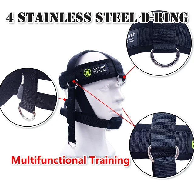Imbracatura per il collo della testa per l'allenamento del sollevamento pesi allenamento diverso cinturino regolabile sottogola attrezzatura per allenamento Powerlifting 4