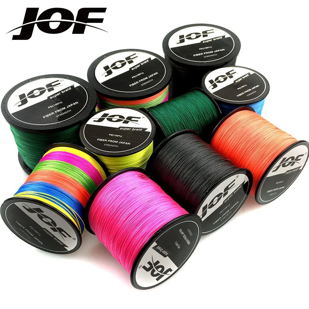 JOF 0.8#-12.0# 8 Strands Fishing Line 500M 300M 100M PE Braided Multifilament 18-119lb 0.14-0.70mm