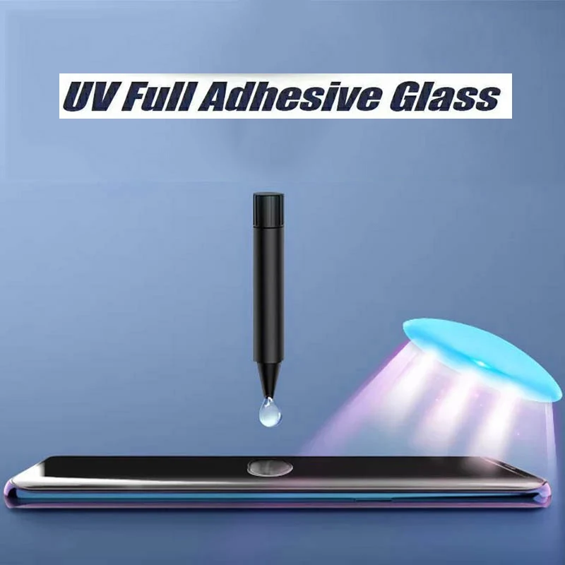 100pcs 3D Curved Full Cover Case Friendly Tempered Glass UV Nano Liquid Protector For Huawei P30 P20 Mate 20 Pro RS With Package