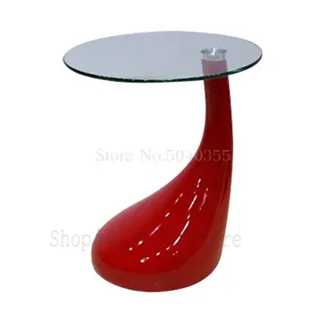 

Creative personality coffee table simple balcony table apartment coffee glass bedside table to discuss round table a few corners