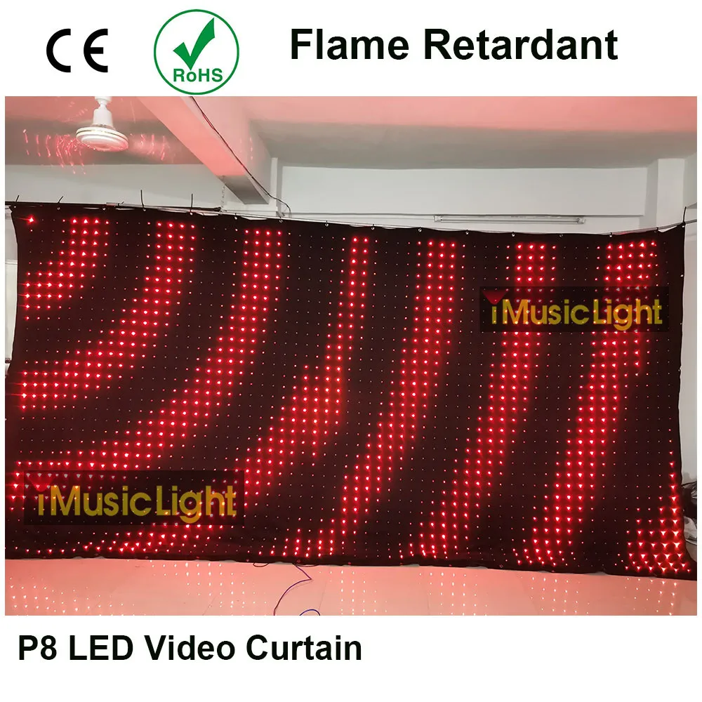 Ткань для проекции светодиодного Видео P8 3 mtr x 4 mtr PC/DMX Управление