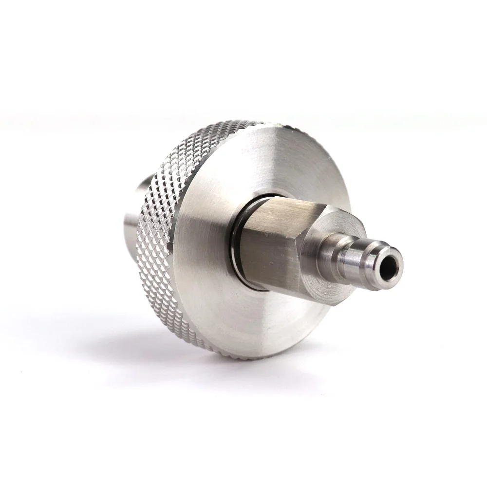 Air Filling Adapter HP Air Fill Station Refill Stainless Steel 300Bar Din Valve with 8MM Quick Disconnect G5/8-14 Male Plug Diving