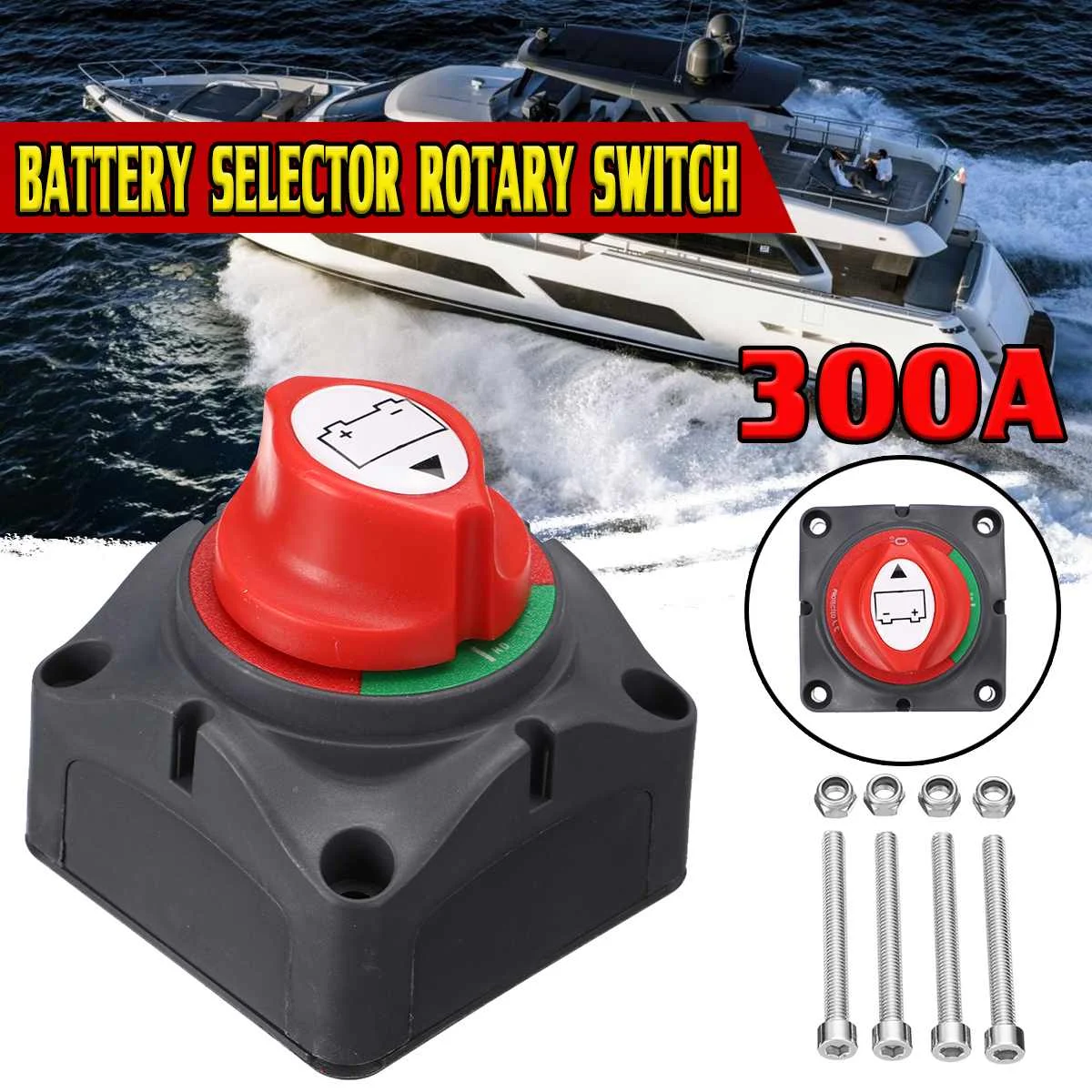 Battery Switch 3 Gear Battery Power Cut Master Knob Switch Disconnect Isolator Leakage for Car Vehicle RV Boat 12V 24V Durable and Useful On/Off 