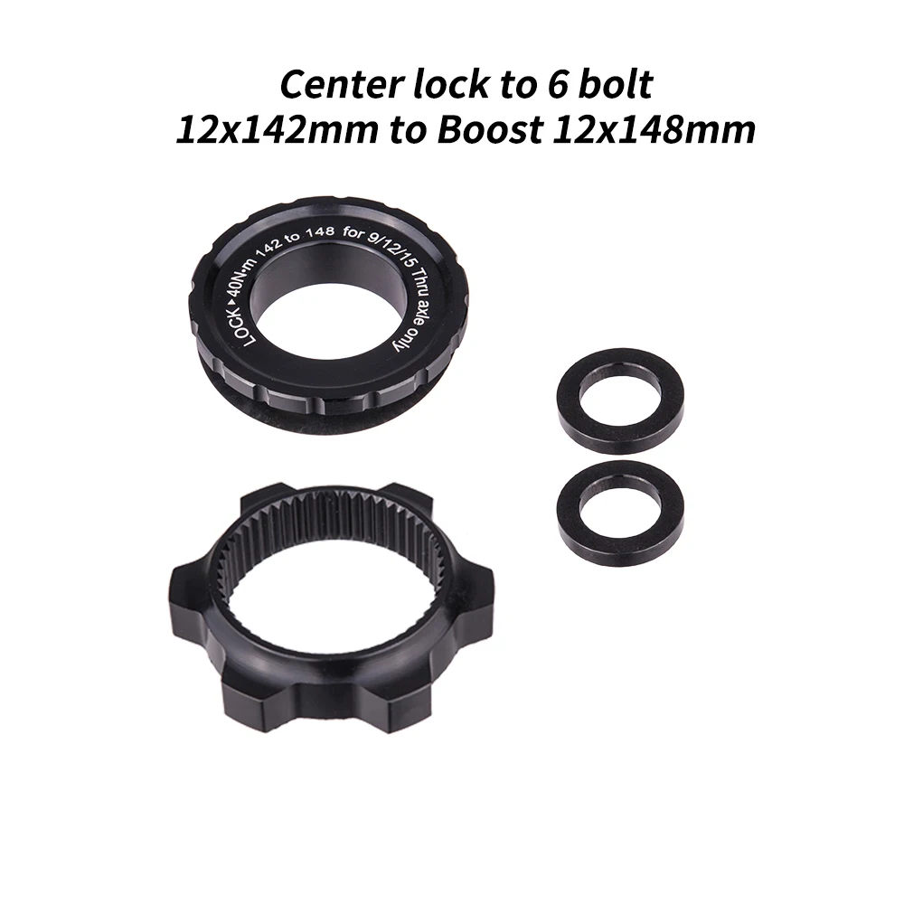 ZTTO Bicycle Hub Center Lock Adapter bicycle hub adapter to 6 Bolt Disc Brake Boost Hub Spacer 15x100 to 15 x 110 Front Rear Washer 12x148 Thru Axle