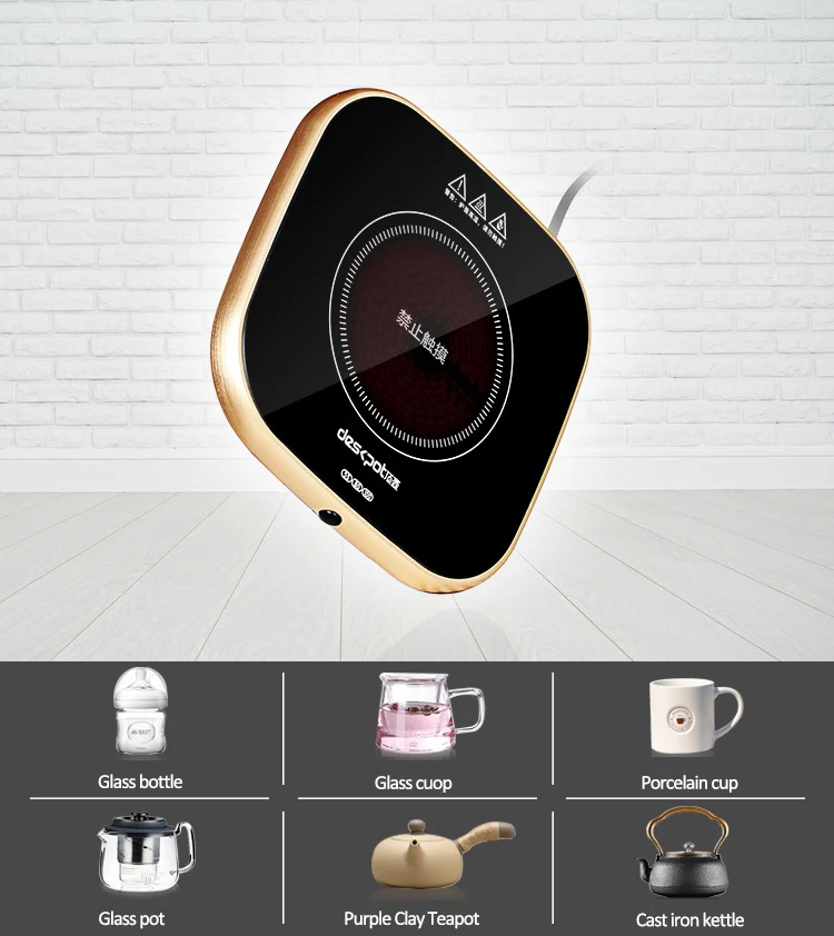 Description Picture 3 of item300W Cup Heater Mug Warmer 100°C Hot Tea Makers Electric Stove 3 Gear Temperature Warmer Coaster Heater for Coffee Heating Pad