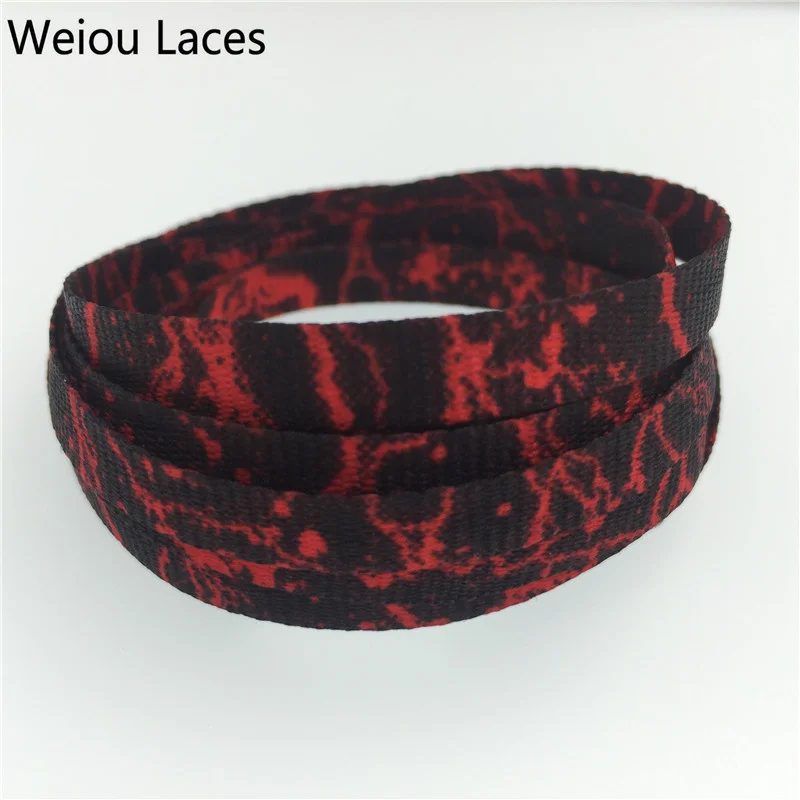 Weiou hot Shoestring Tops Silk Screen Printing Flat Print Shoelaces For Dress Shoes Personalized Replacement Shoelaces 60-180cm