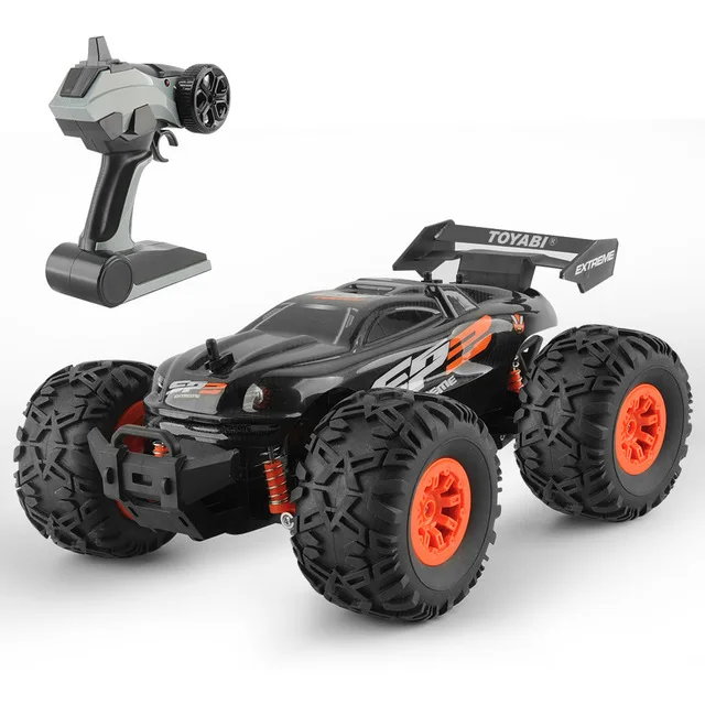 Радиоуправляемый автомобиль 2,4G 1/18 Monster Truck, автомобиль с дистанционным управлением, игрушечный пульт управления, модель внедорожника, грузовик 15 км/ч, радиоуправляемая машина - Цвет: Черный