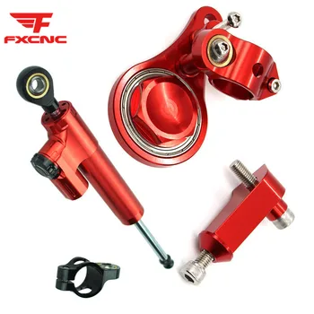 

For Kawasaki ZX636 ZX6R 2005 2006 Aluminum Motorcycle Stabilizer Damper Steering Mounting Mount Bracket Holder Support Kit Set