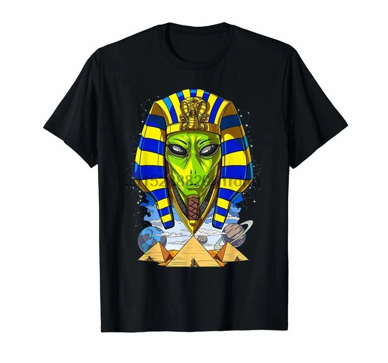 Clothing Alien Pharaoh Egypt Pyramids UFO Ancient Space T Shirt |