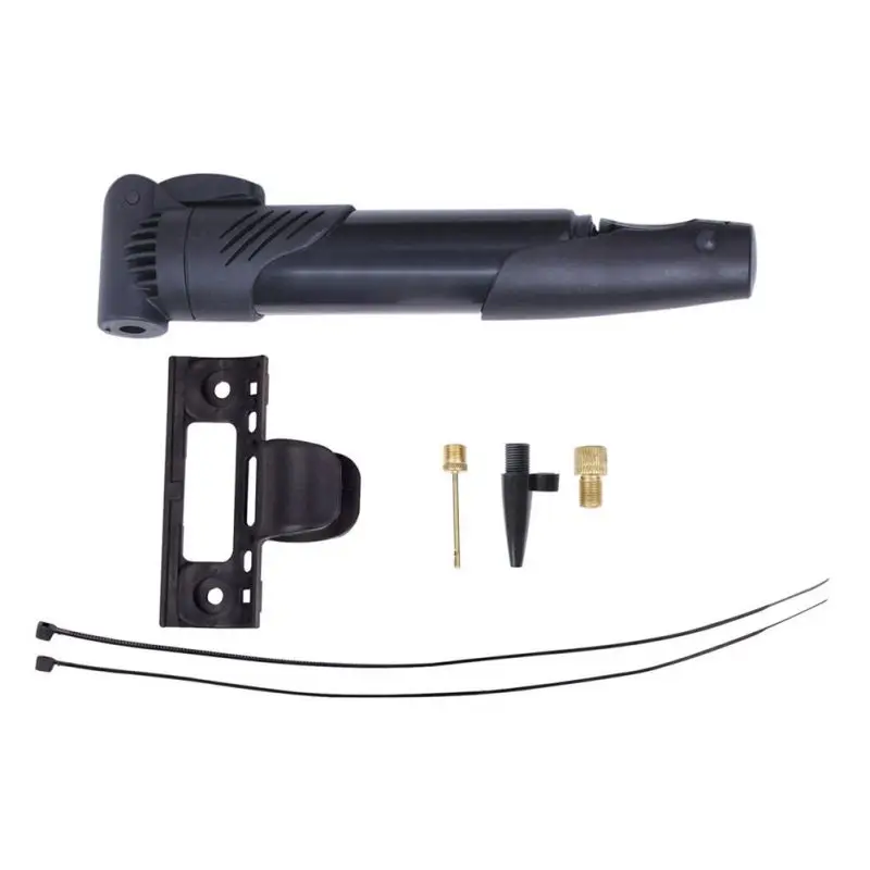 Portable Bicycle Air Pump High-quality Professional Mini Mountain Bike Road Bike Fast Cycling Pump - Color: Black